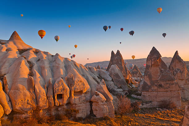 the goreme valley in cappadocia, turkey